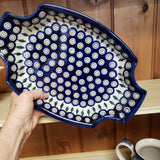 Platter Vegetable tray 13" x 8.5" x 1.75"H Peacock