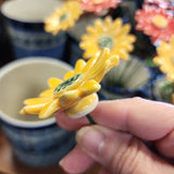 Swedish Ceramic Daisy Yellow