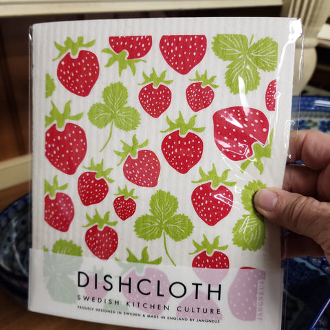 Dishcloth from Sweden Strawberries Jangneus