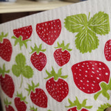 Dishcloth from Sweden Strawberries Jangneus