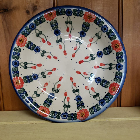 Pasta Bowl Red & blue flowers