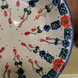 Pasta Bowl Red & blue flowers