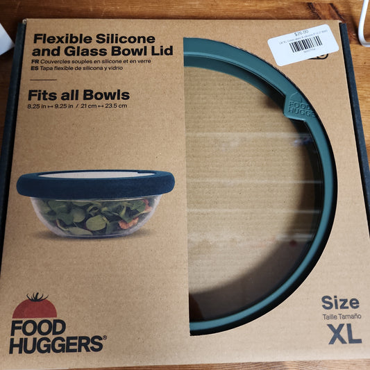 Lid XL Green glass & silicone 8"-9.5" 3403