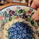 Bowl ~ Ramekin ~ 3.75" 409-1418X ~ Burgandy Berry Blue pf0424