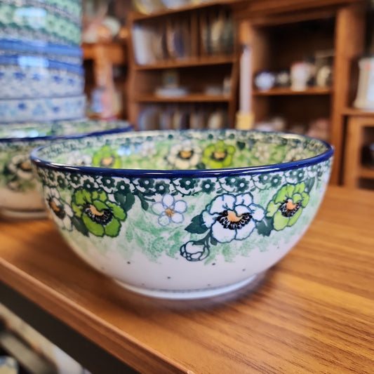 Bowl ~ Soup/Salad ~ 6.25" C38-2320X ~ Green Poppies pf0424  Farmer Bowl