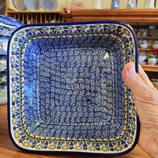 Baker ~ Square Deep Dish ~ 7.75" 430-2178X ~ Daisy Maize