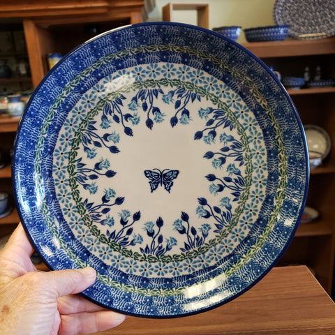 Plate ~ Rimmed ~ 9" 302-1937X ~ Sapphire Garden pf0424