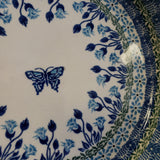 Plate ~ Rimmed ~ 9" 302-1937X ~ Sapphire Garden pf0424