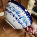 Bowl ~ Nesting ~ 7.75" W 57-2642X ~ Blue Flax Flower pf0424