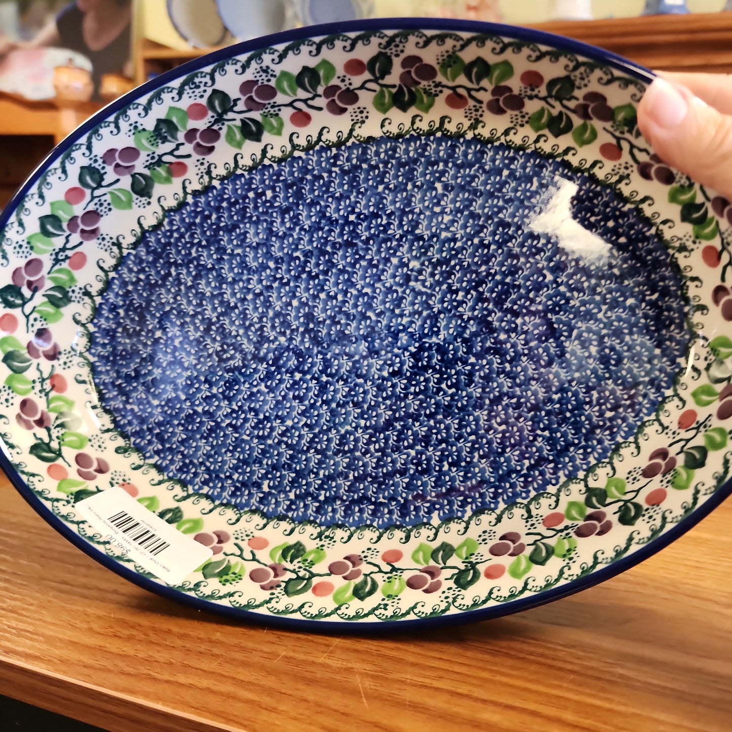 Baker Oval ~ 12" 297-1418X ~ Burgundy Berry Blue