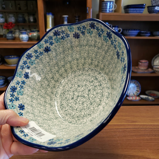 Bowl ~ Wavy Edge ~ Small ~ 8" 691-2612X ~ Periwinkle / 5 cups