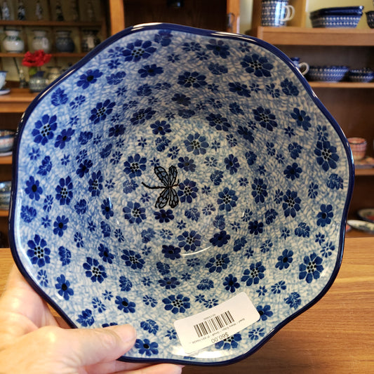 Bowl ~ Wavy Edge ~ Small ~ 8" 691-1443X ~ Hidden Dragonfly/ 5 cups