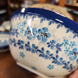 Bowl ~ Nesting ~ 6.5" W 58-2642X ~ Blue Flax Flower pf0424