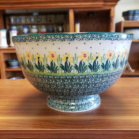 Pedestal Bowl - Large A14-2777Q ~ Daffodil pf0424