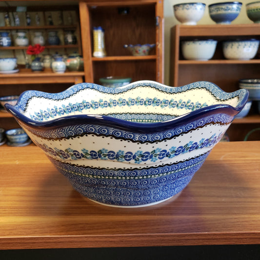 Bowl ~ Wavy Edge ~ Large ~ 12" 693-0882X ~ Twilight / 12 cups