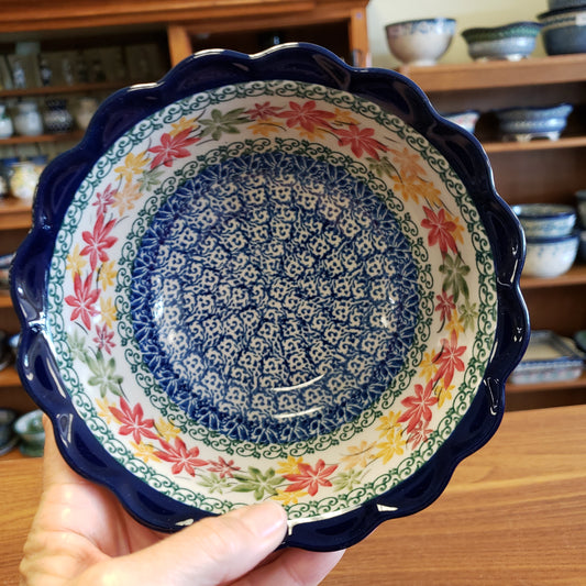 Bowl ~ Scalloped Edge ~ 7" 288-2533X ~ Maple Harvest pf0424