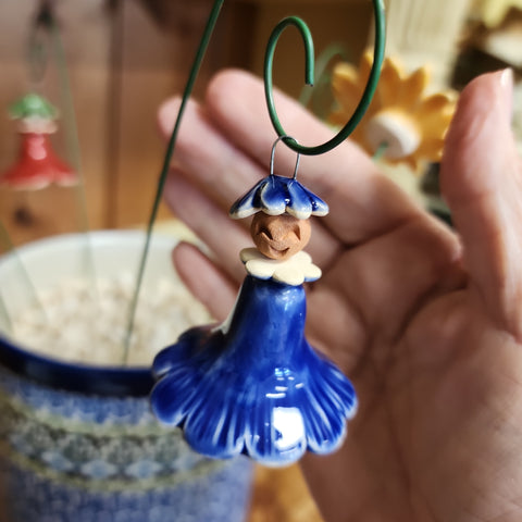 Swedish Ceramic Fairy Dark Blue