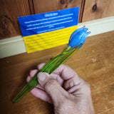 Glass Tulip light blue ~ Made in Ukraine