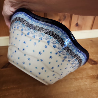 Bowl ~ Wavy Edge ~ Medium ~ 10" 692-U5045 ~ U4 BLUE pf0424 T. Liana