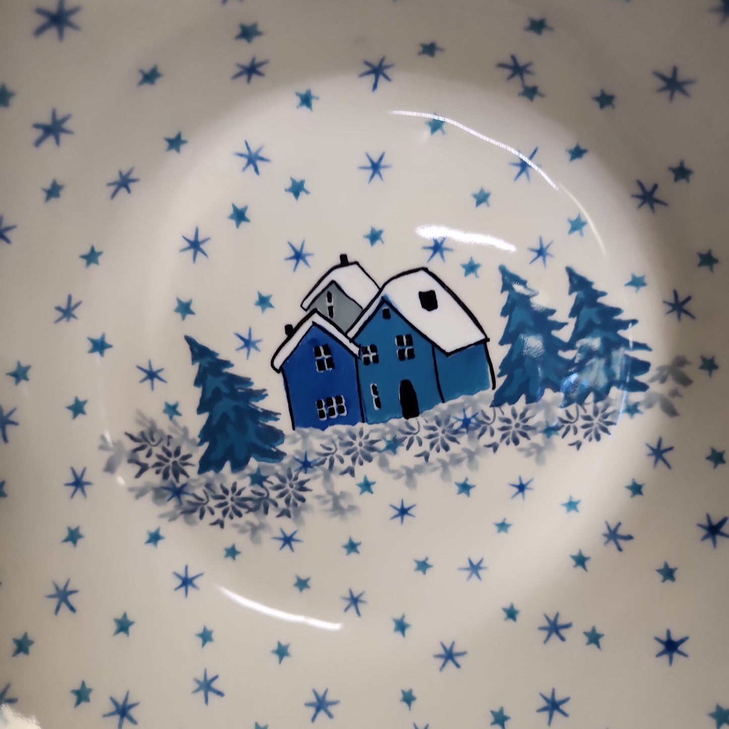 Bowl ~ Wavy Edge ~ Medium ~ 10" 692-U5045 ~ U4 BLUE pf0424 T. Liana