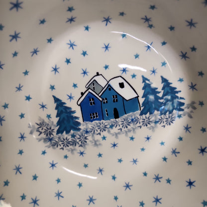 Bowl ~ Wavy Edge ~ Medium ~ 10" 692-U5045 ~ U4 BLUE pf0424 T. Liana