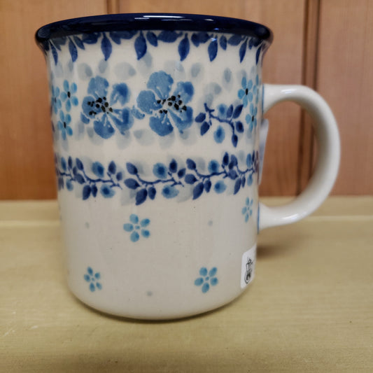 Mug ~ Straight Side ~ 10 oz 236-2642X ~ Blue Flax Flower pf0424
