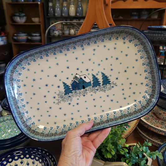 Tray ~ Shallow Rectangular ~ Medium 391-U5045 ~ U4 BLUE (13" x 8" x 1.5") pf0424 T. Liana