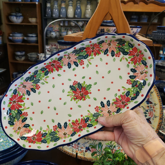 Tray ~ Scalloped Oval ~ 6.25" x 12.5" A42-U5054 ~ U4 pf0424 T. Liana