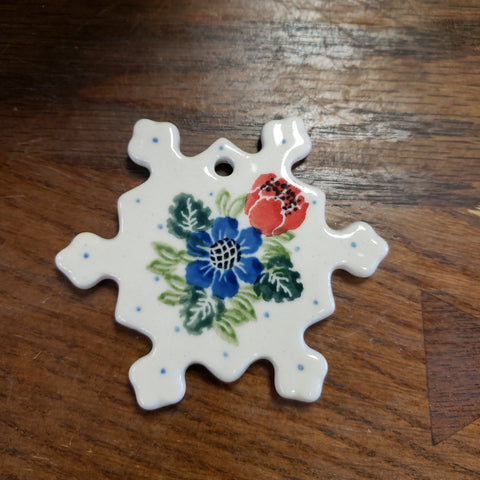 Ornament ~ Snowflake flat ~ 3" x 3" A88-1535X ~ Garden Party pf0424