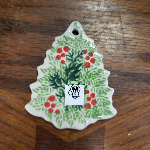 Ornament ~ Tree flat ~ 2.75" x 2.5" A87-1734X ~ Holly Berry pf0424