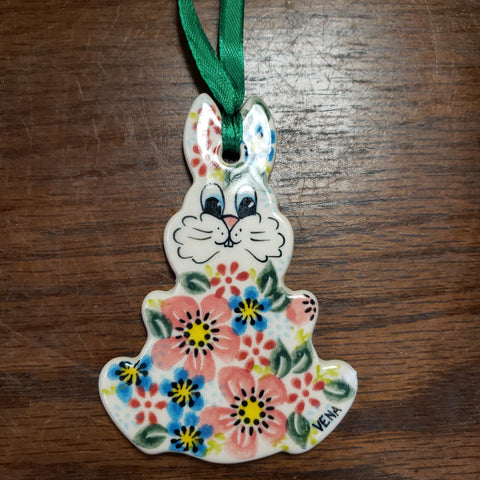 Ornament Bunny pink Flat 4"