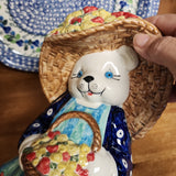 Figurine ~ Bear with hat and basket
