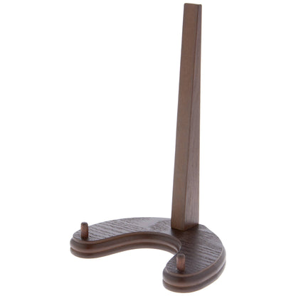 Stand Walnut MDF Wood Plate Stand: 8.25" x 5.5" x 4.5"   Walnut MDF