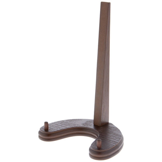 Stand Walnut MDF Wood Plate Stand: 8.25" x 5.5" x 4.5"   Walnut MDF