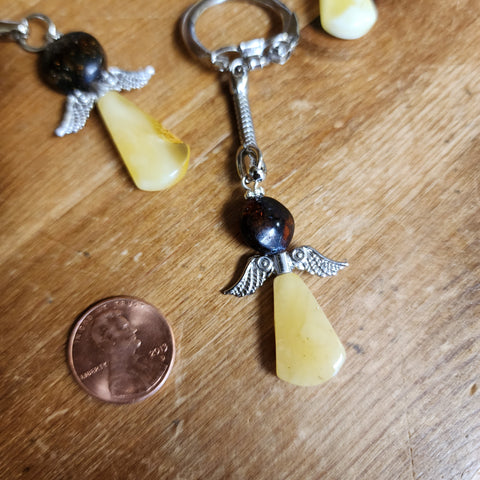 Amber Key Chain yellow body angel