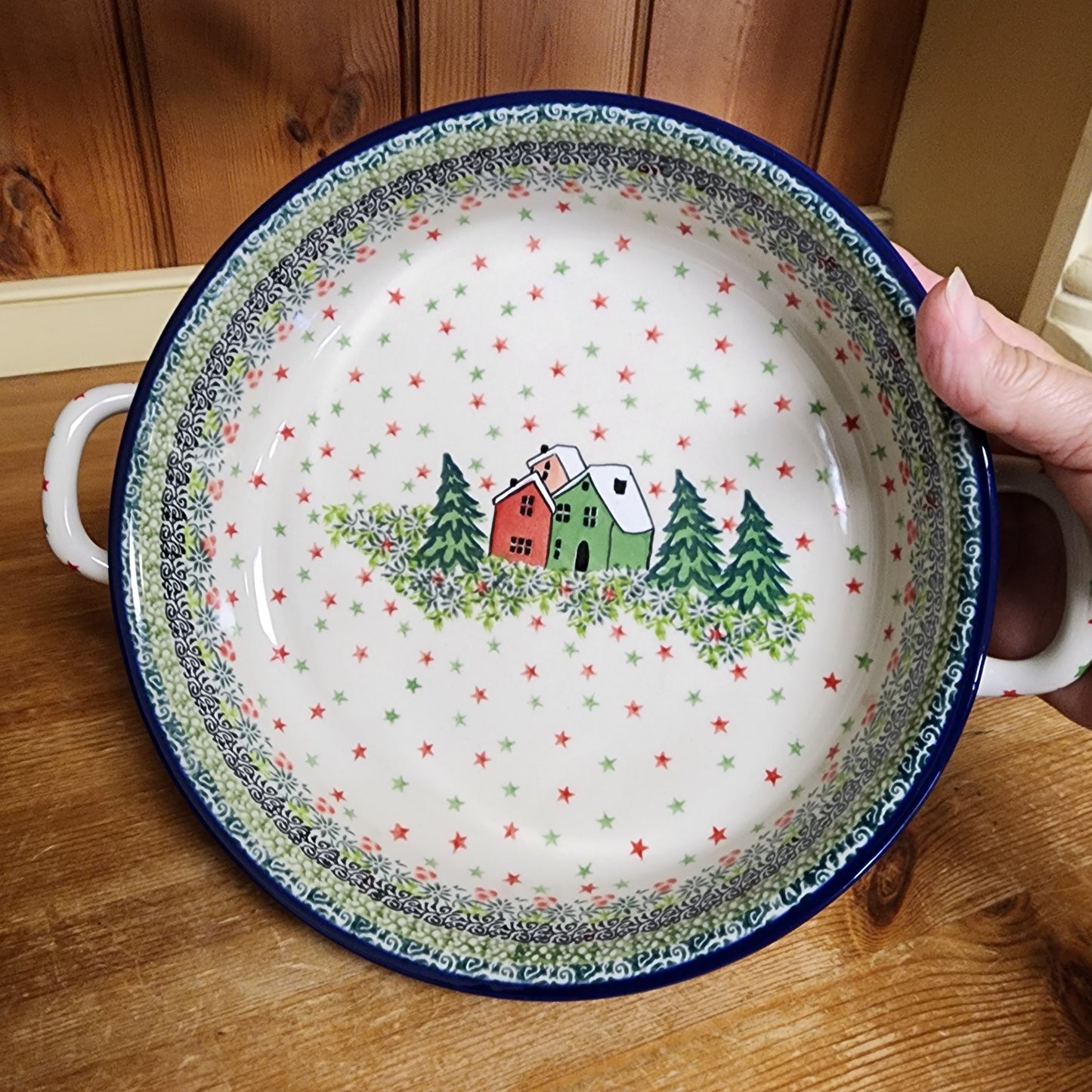 Round Baker w/handles - 9" C39-U5037  U4 pf0608 T. Liana