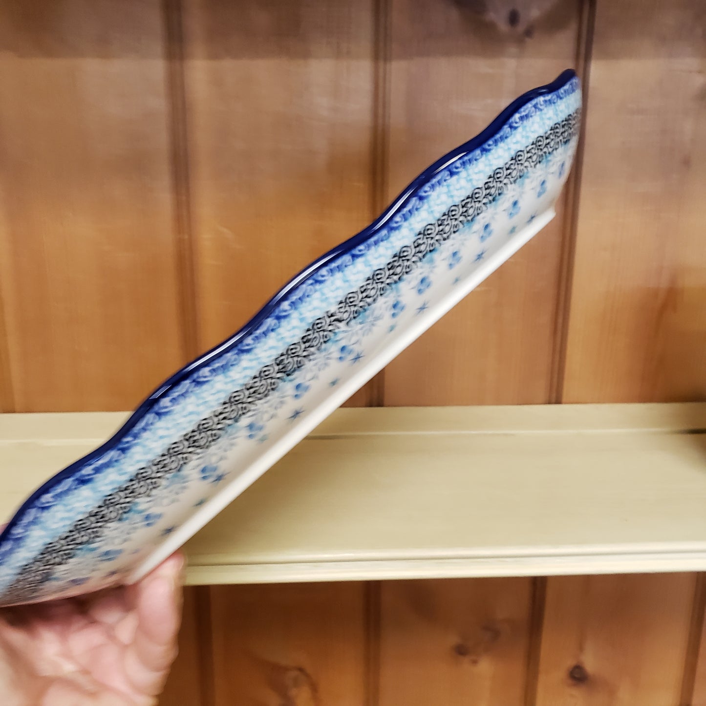 Tray ~ Scalloped Oval ~ 6.25" x 12.5" A42-U5045  U4 pf0608 T. Liana