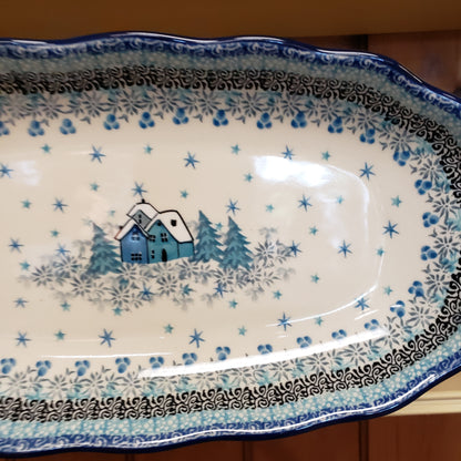 Tray ~ Scalloped Oval ~ 6.25" x 12.5" A42-U5045  U4 pf0608 T. Liana