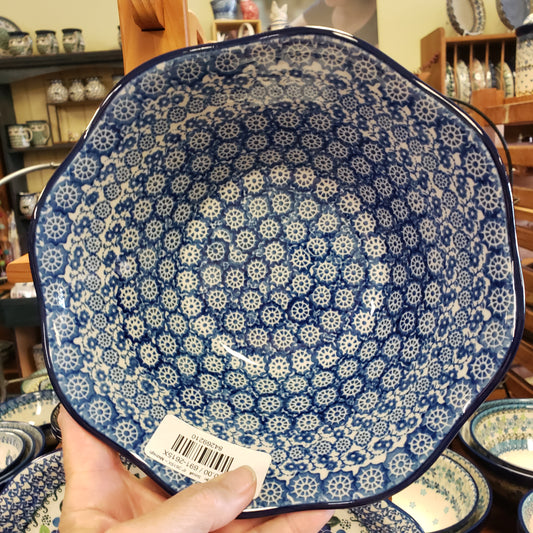 Bowl   Wavy Edge   Small   8" 2615X ~ Midnight   / 5 cups