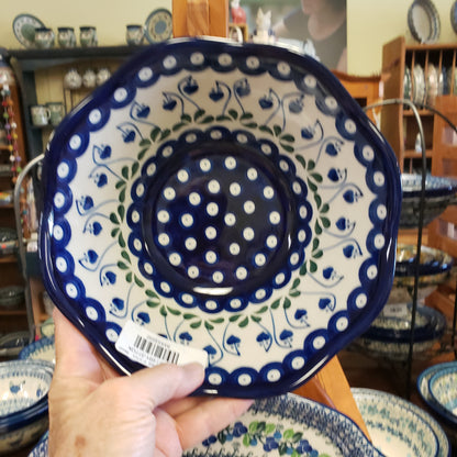 Bowl   Wavy Edge   Small   8" 377OX ~ Bleeding Hearts  / 5 cups