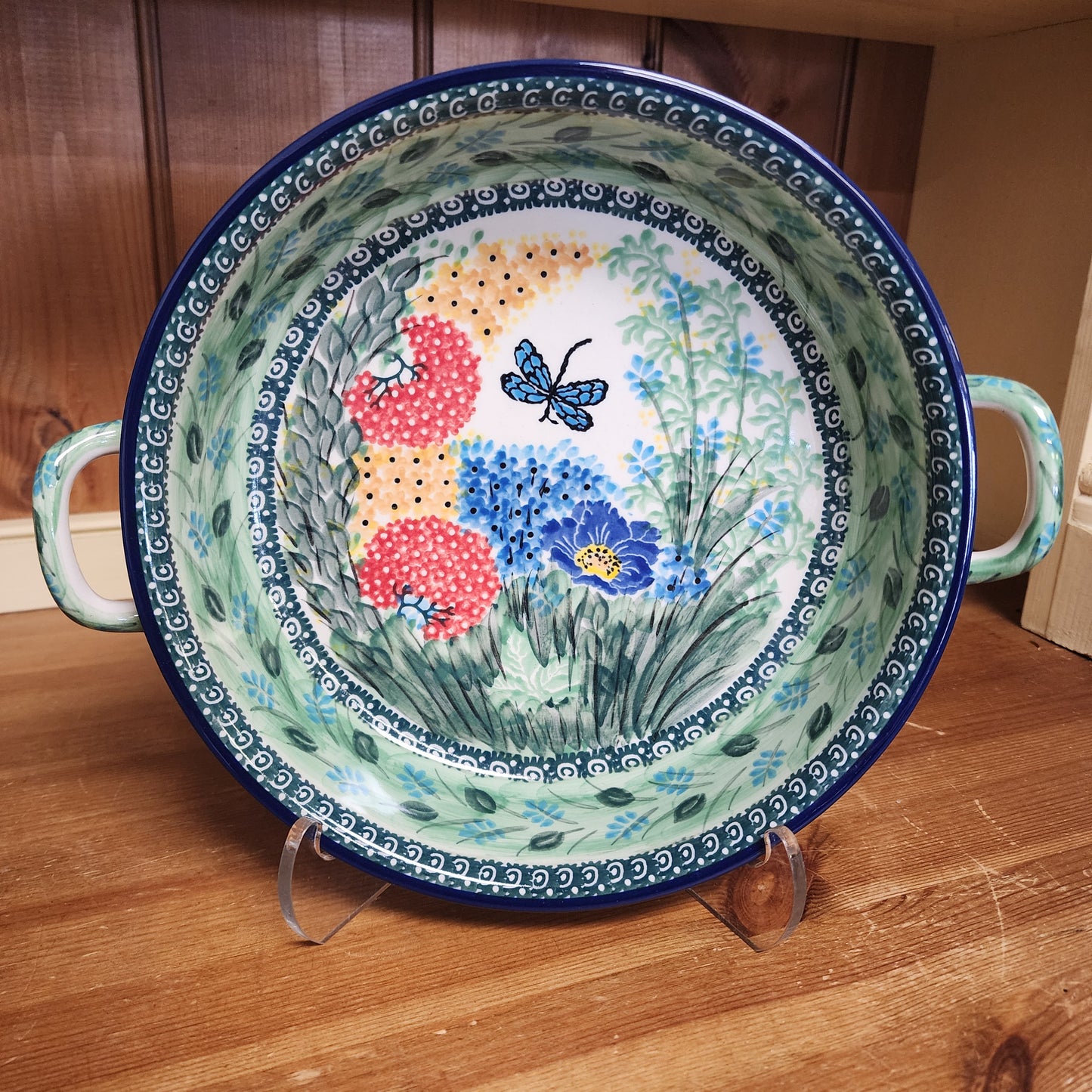 Round Baker w/handles - 9"    U4612 ~ U4  PF1024 T. Liana