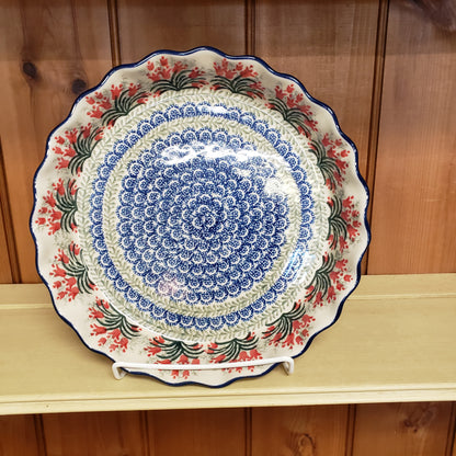 Pie Plate   Fluted   10"  1437X ~ Crimson Bells  PF1024
