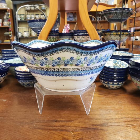 Bowl   Wavy Edge   Large   12" 2633X ~ Flower Works / 12 cups
