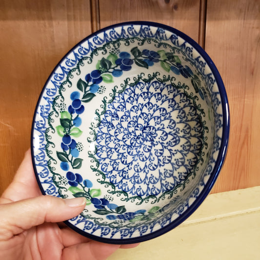 Bowl   Soup / Salad / Cereal   6"W  1416X ~ Blue Berries  PF1024