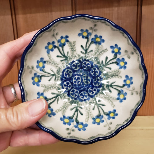 Bowl   Scalloped   4.5"  0614X ~ Blue Spring Daisy  PF1024