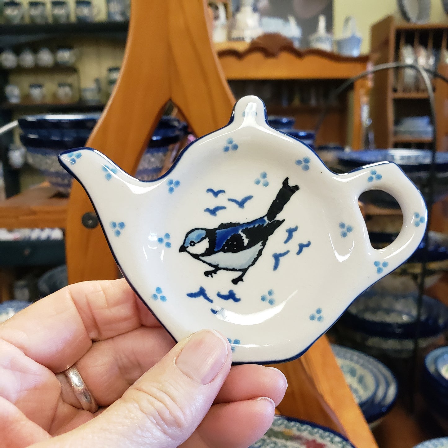 Tea Bag Holder    2786X ~ Blue Finch  PF1024