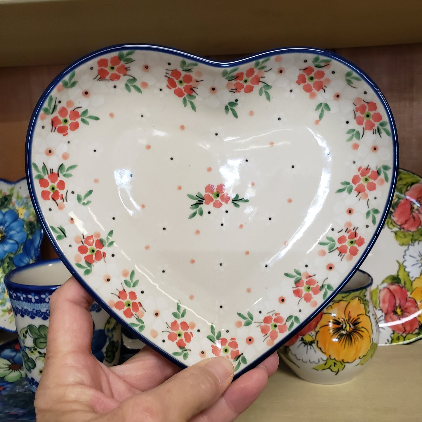 Plate   Heart Shape   7"  2361X ~ Blushing Blooms  PF1024