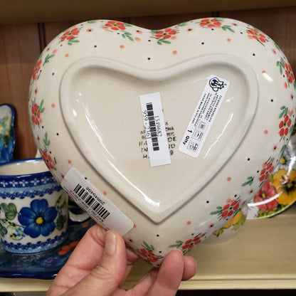 Plate   Heart Shape   7"  2361X ~ Blushing Blooms  PF1024