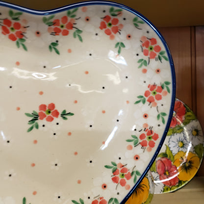 Plate   Heart Shape   7"  2361X ~ Blushing Blooms  PF1024