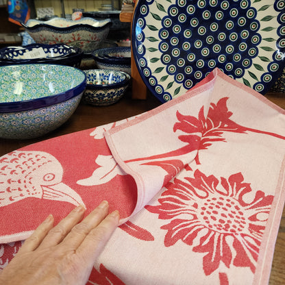 Tea Towel Red Twiggy